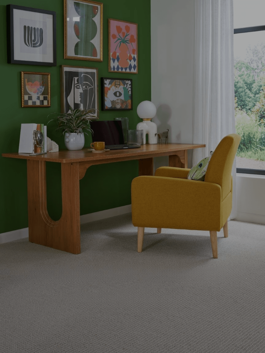 Room scene with mobile phone to show how our room visualizer tool works. 