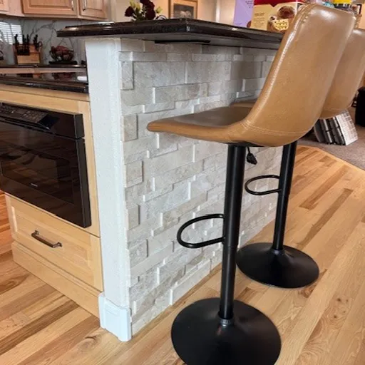 Custom wet bar and kitchen seating in Colorado. Dale's Carpet One 