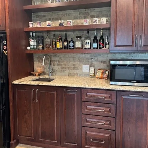 Home bar installation project in Colorado 