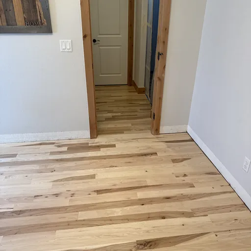 Hardwood natural stain hallway foyer Colorado 
